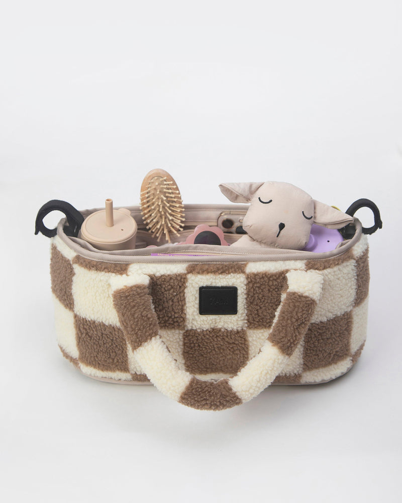 7AM Enfant - Romy Stroller Organizer - Checker Berber