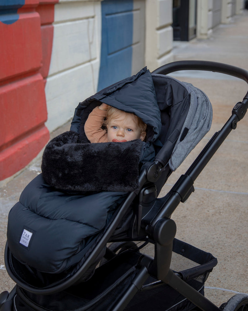 7AM - PlushPOD - Black Plush - 0-18M