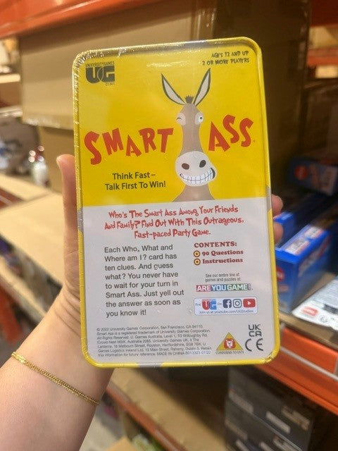 University Games - Smart Ass - Card Game (Tin)