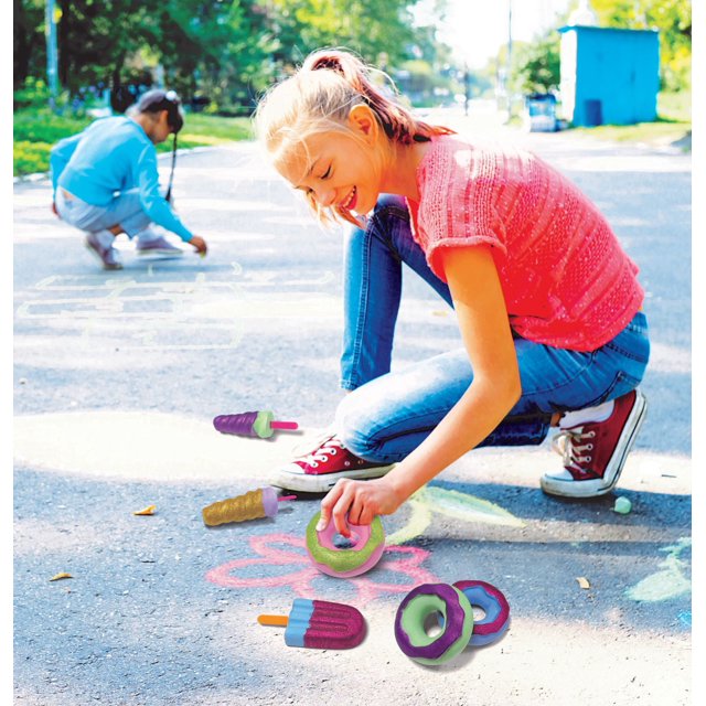 Goofy Foot Designs - Deluxe Chalk Set - 10-Piece Glitter Sidewalk Art Chalk