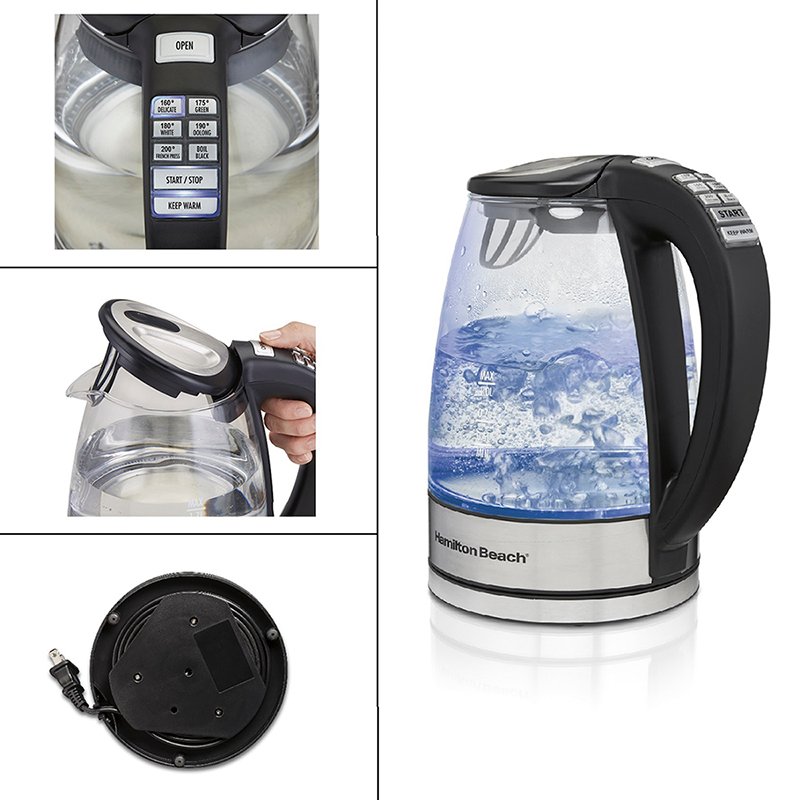 Hamilton Beach 40941C Variable Temperature Glass Kettle