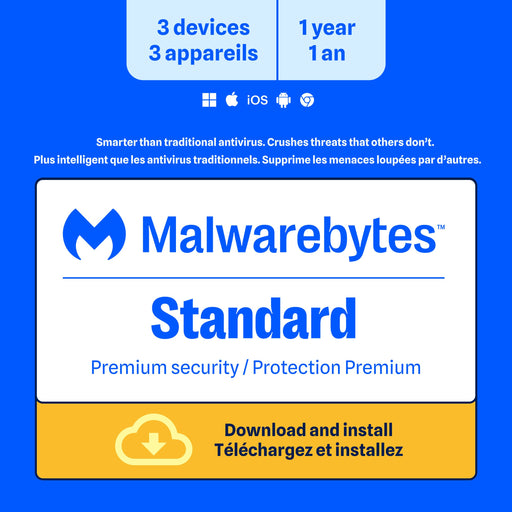 Malwarebytes - Premium Antivirus | 3 Devices, 1 Year (Digital Download) - electronic download licence artwork