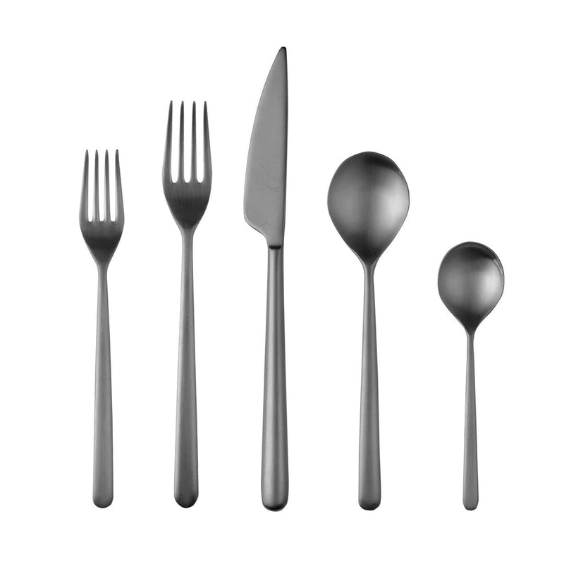 Mepra – Linea Ice Black Gold – 20-Piece Flatware Set