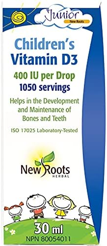 New Roots Herbal - Children Vitamin D3 400 IU Per Drop - 30 mL