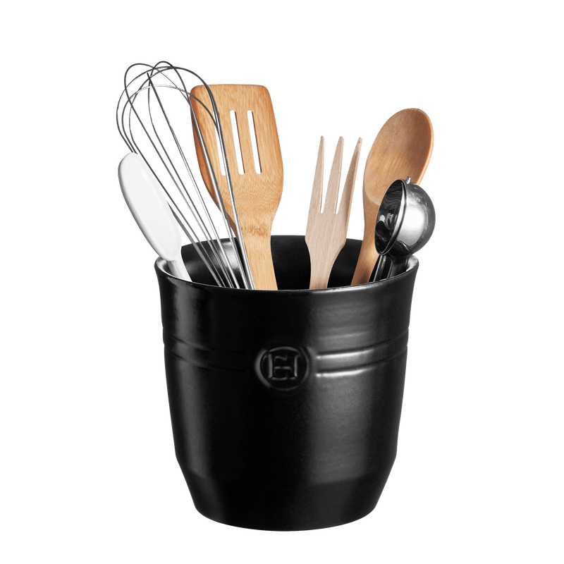 EMILE HENRY - Utensil Pot, Large, 6.7x6.3" / 17x16cm, Truffe