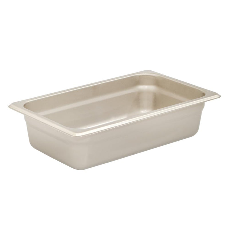 Browne - Steam Pan - Anti - Jam - 1 / 4 Size - 2.5 in / 6.4 cm - 2.2QT / 2 L - Stainless Steel - 24 Gauge