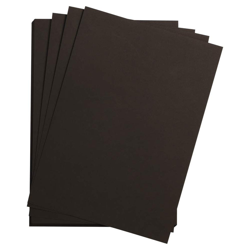 Clairefontaine - Pack Of Color Drawing Paper Etival Color 160G Black 24 Sheets (29.5 x 43.3 In)