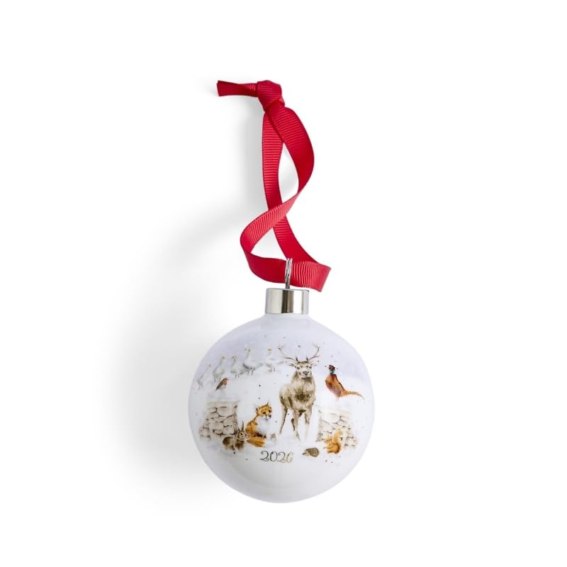 Royal Worcester - Wrendale Designs - Snow Place Like Home 2026 Annual Bauble