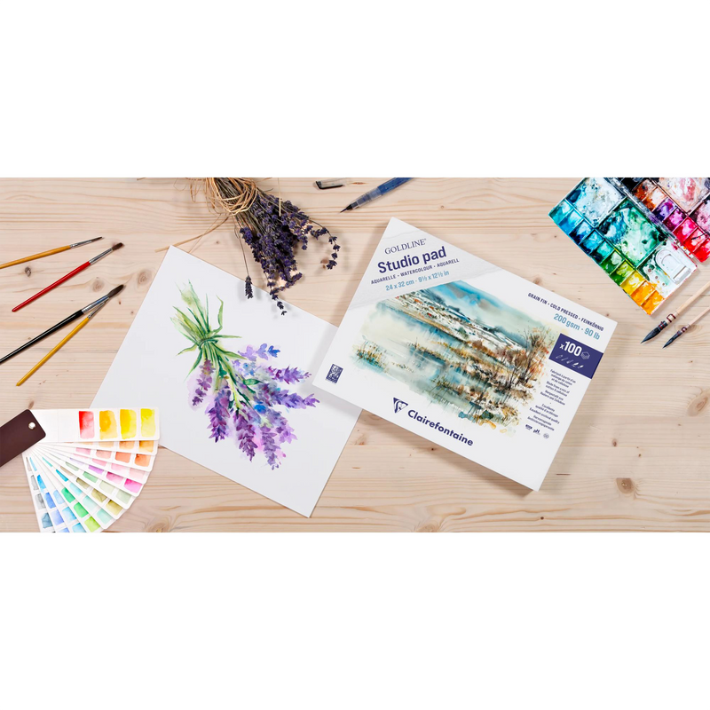 Watercolour Glued Pad Goldline Studio 200G 100 sheets (9.45 x 12.6 in)