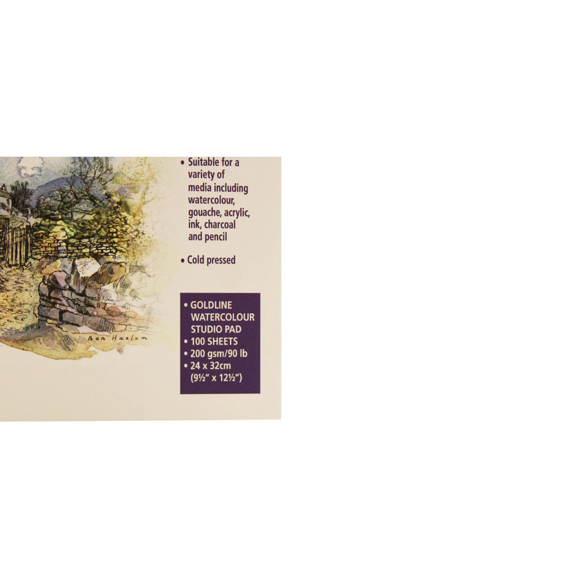 Watercolour Glued Pad Goldline Studio 200G 100 sheets (9.45 x 12.6 in)