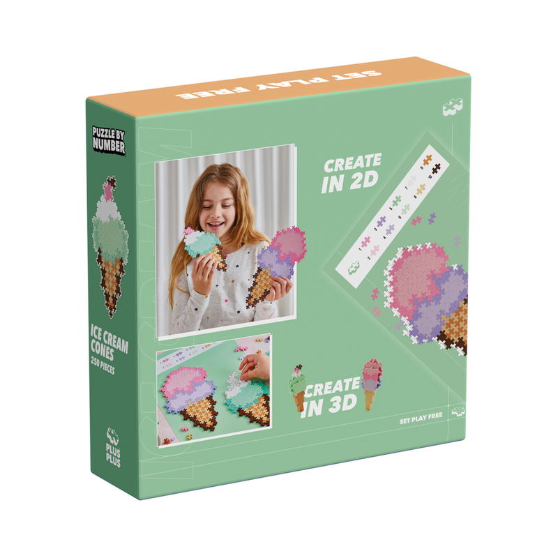 PUZZLE BY NUMBER - ICE CREAM CONES - 250pcs