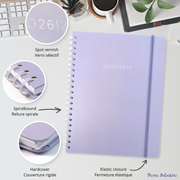 ACADEMIC AGENDA 2026-2027- LARGE 1W/2P- PASTEL PURPLE