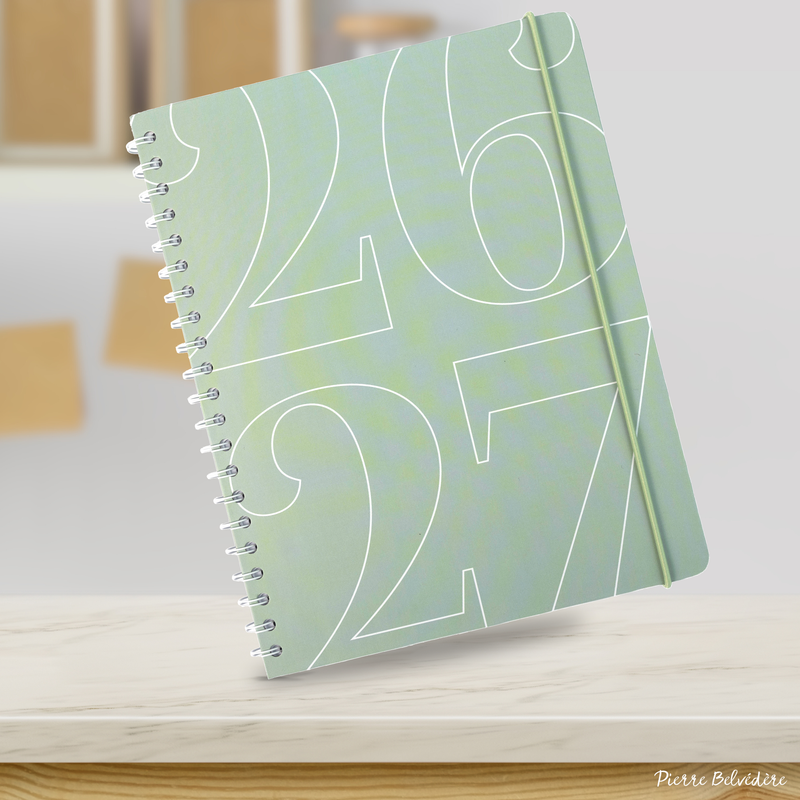 ACADEMIC AGENDA 2026-2027- LARGE 1W/2P- SAGE GREEN