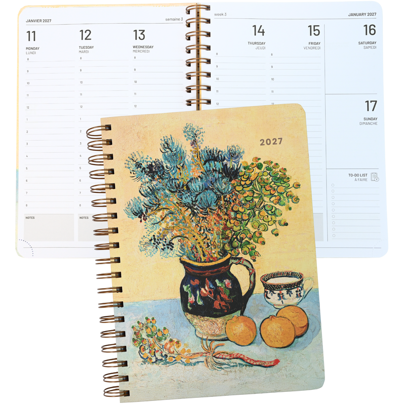 Pierre Belvedere - Annual Agenda 2027- Medium- 1 W/2P- Vase and Lemons
