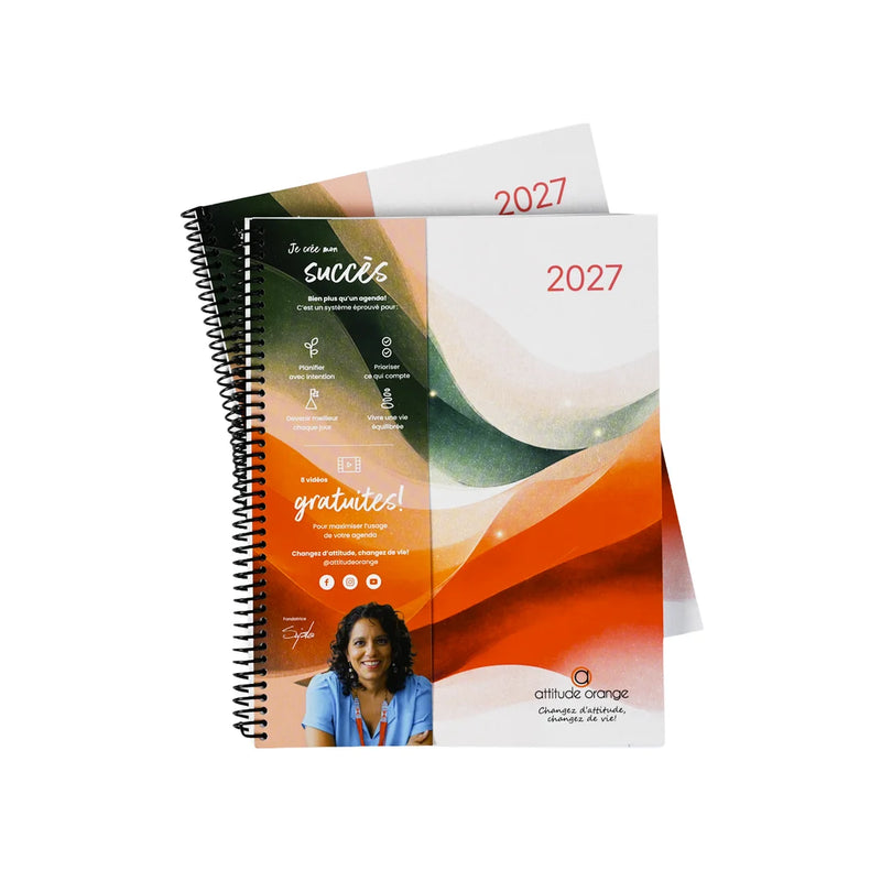 Pierre Belvédère - Attitude 2027 Agenda - Orange | French Edition