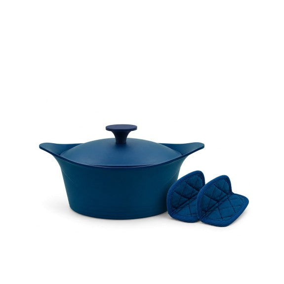 Cookut - The Incredible Cocotte 20 cm (Serves 1-4 ) Blueberry, Includes Knob and Handles