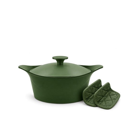 Cookut - The Incredible Cocotte 24 cm (Serves 2-8 ) Fern, Includes Knob and Handles