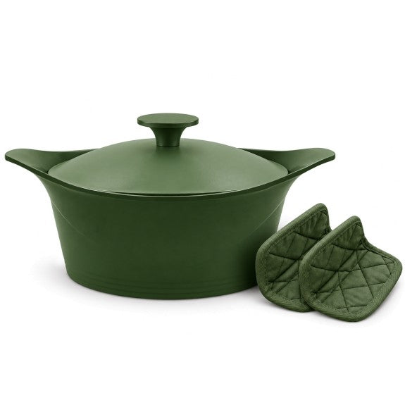 Cookut - The Incredible Cocotte 33 cm (Serves 8-14 ) Fern, Includes Knob and Handles