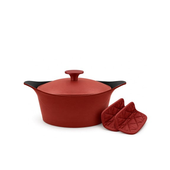 Cookut - The Incredible Cocotte 24 cm (Serves 2-8) Passion, Includes Knob and Handles