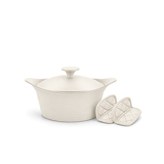 Cookut - The Incredible Cocotte 20 cm (Serves 1-4) Polar, Includes Knob and Handles