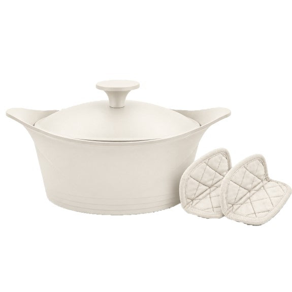 Cookut - The Incredible Cocotte 33 cm (Serves 8-14) Polar, Includes Knob and Handles