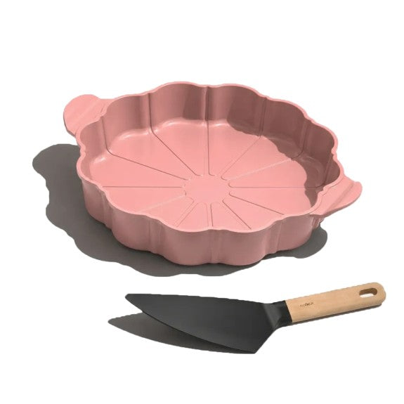 Cookut - The Formidable Tart Dish & Slicer 29 cm Pink Marshmallow