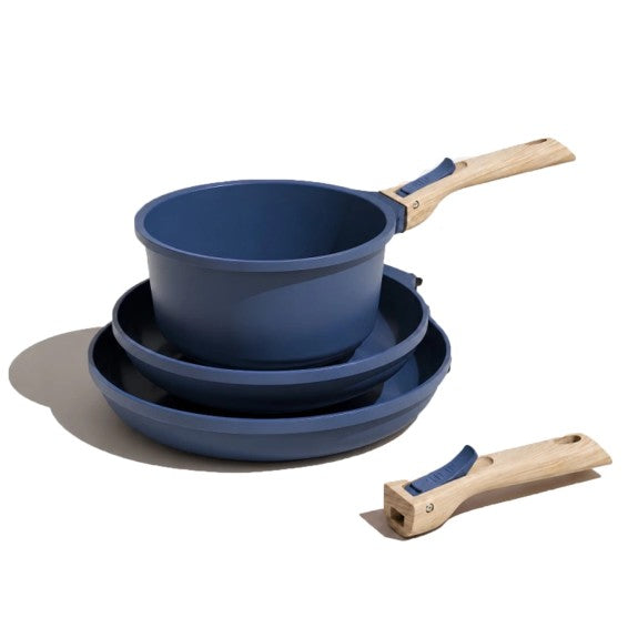 Cookut - Trio of Pots with Detachable Handles Blueberry