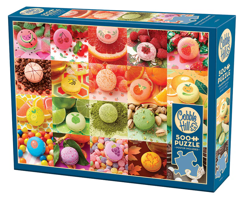Cobble Hill - 500 Piece Jigsaw Puzzle - Nom Nom Macarons