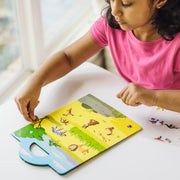 Melissa & Doug - Reusable Puffy Stickers - Safari - in use during play