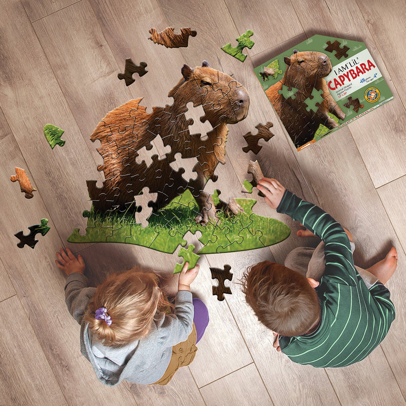 Madd Capp Puzzles – I Am Lil' Capybara Jigsaw Puzzle | 48 Pieces – lifestyle view