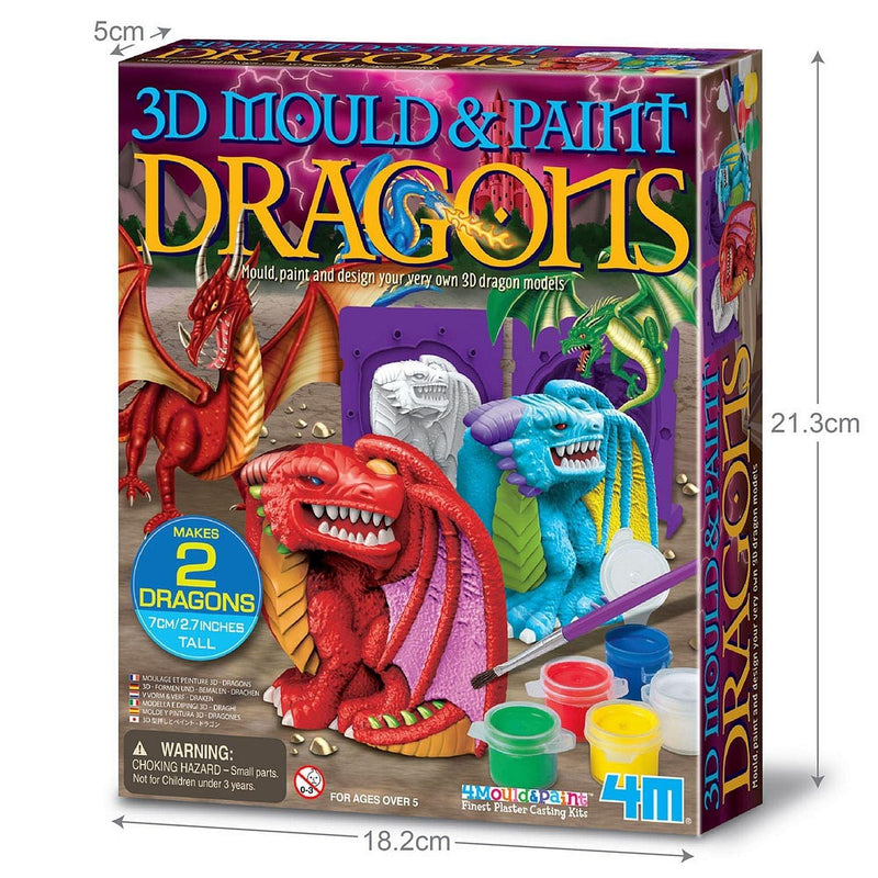 4M - 3D Mould & Paint Dragons - Limolin 