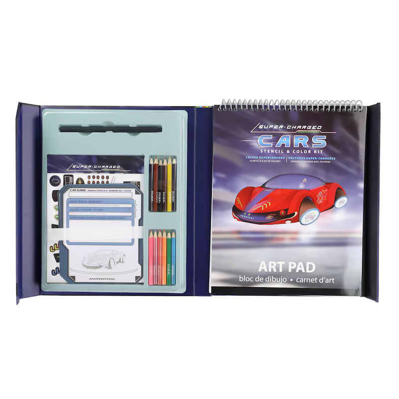SpiceBox - STYLE ME UP - SUPER-CHARGED CARS - STENCIL and COLOR KIT