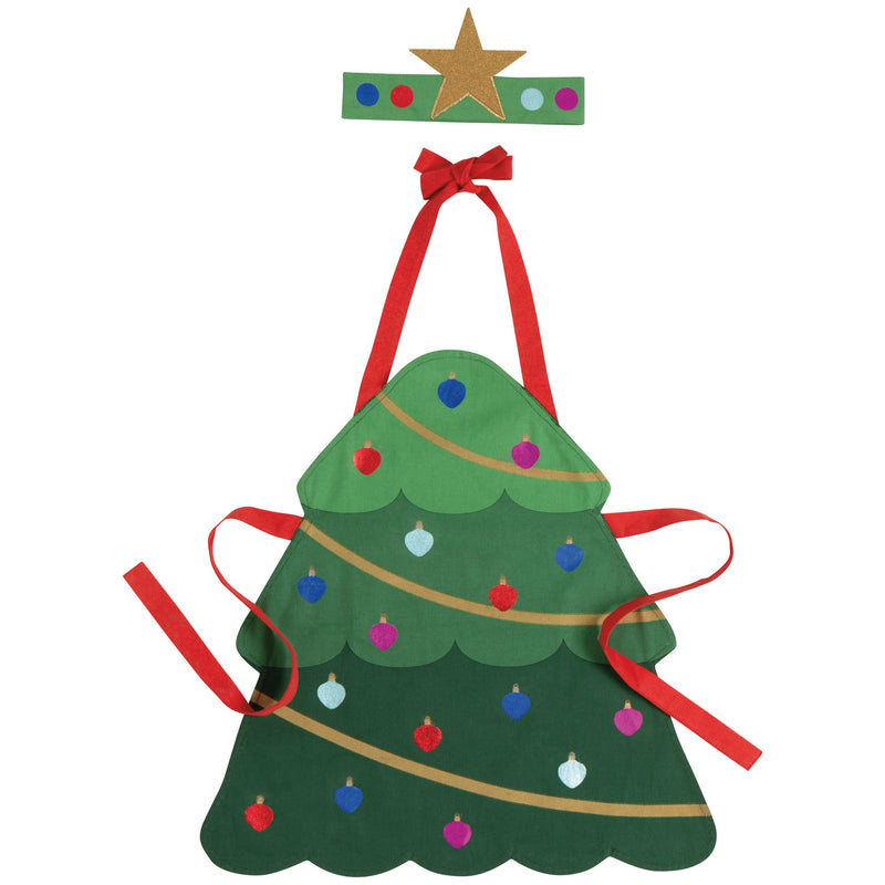 Jubilee - Xmas Tree Christmas Kid's Apron and Hat Set