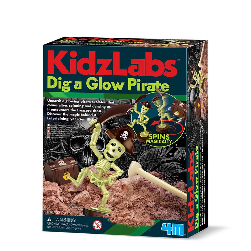 4M - KidzLabs Dig - A - Glow Pirate Games & Toys