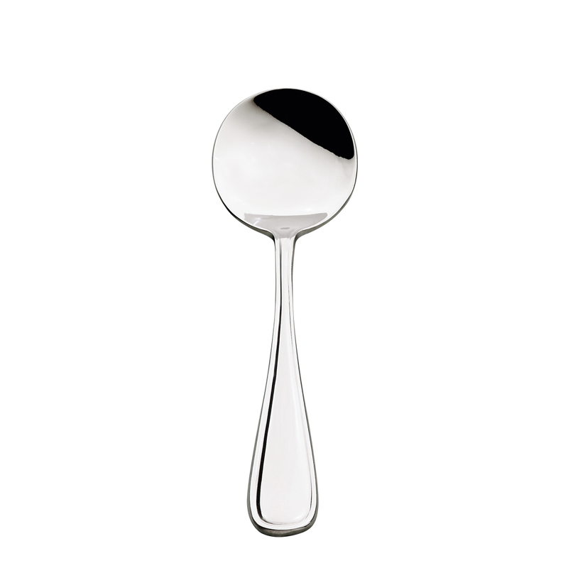 Browne - Celine Round Soup Spoon - 18/0 Stainless Steel - Mirror Finish | 7 in / 17.8 cm
