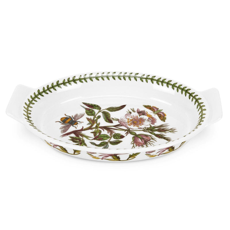 Portmeirion - Botanic Garden - MEDIUM OVAL GRATIN DISH (DOG ROSE) - Limolin 