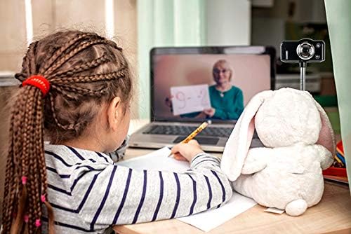 HamiltonBuhl - SuperFlix 720p HD Webcam with Gooseneck Stand - Features Built-in Infrared LED Light, 5MP CMOS Sensors and 1080 x 720 Resolution, Silver, Black