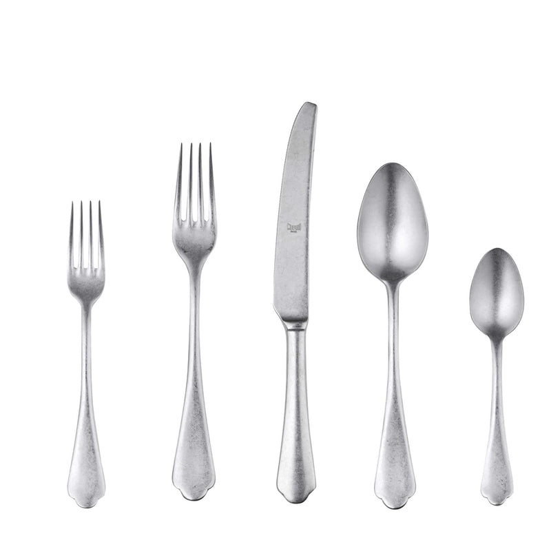 Mepra – Dolce Vita Pewter – 5-Piece Flatware Set