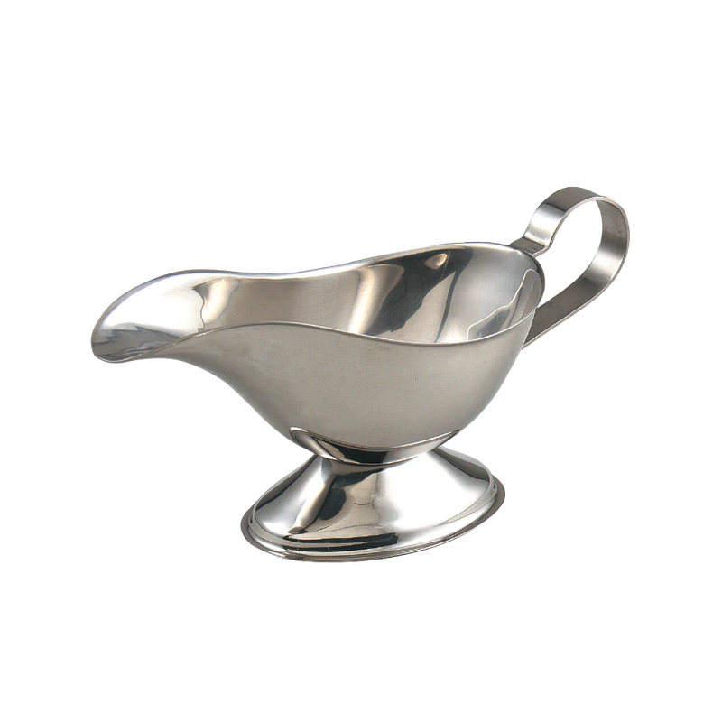 Browne - Gravy Boat, 3oz/89ml, 6.1x2.75"/15.5x7cm, SS, Mirror Finish