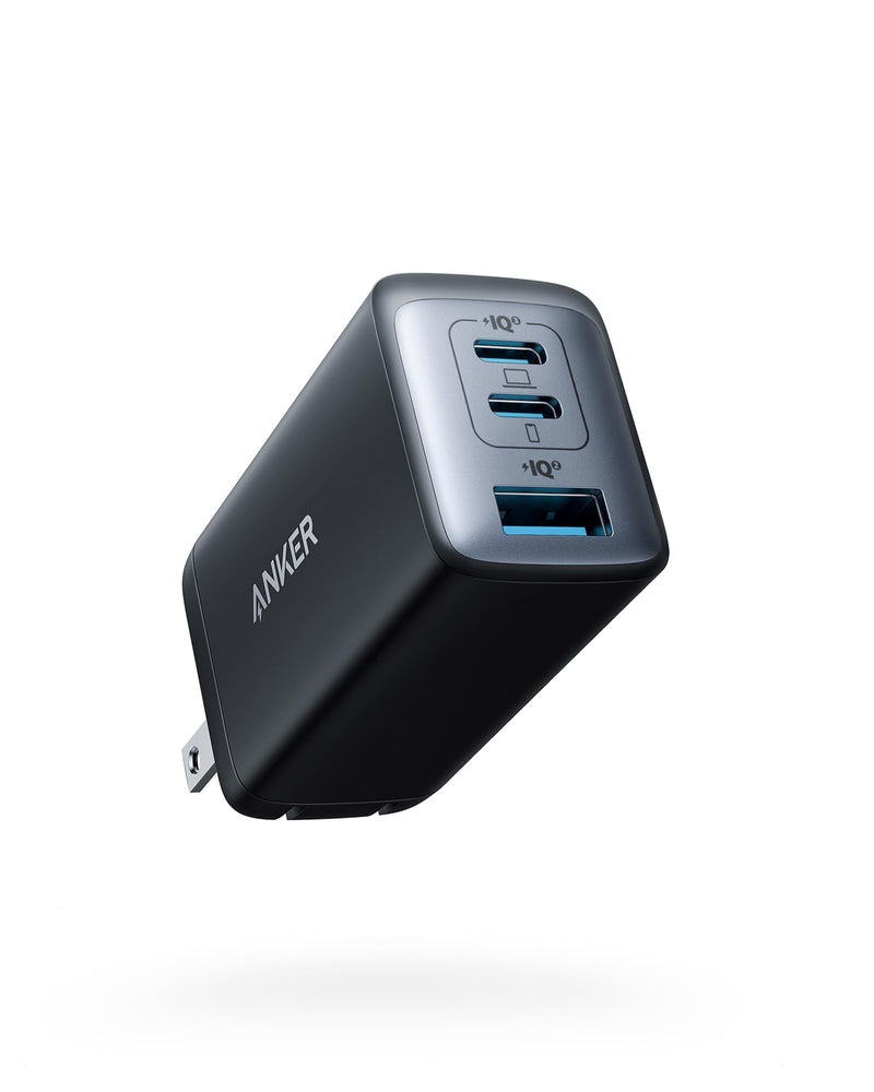 Anker - 735 (A2667) - Nano II 65W 3-Port Wall Charger - Black