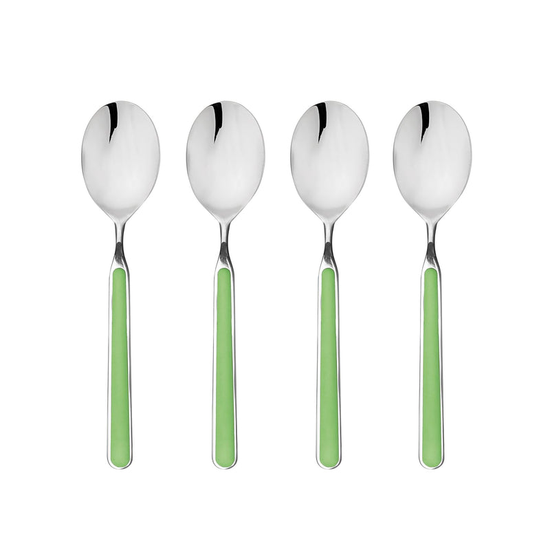 Mepra – Fantasia Apple Green – 4-Piece Coffee Spoon Set