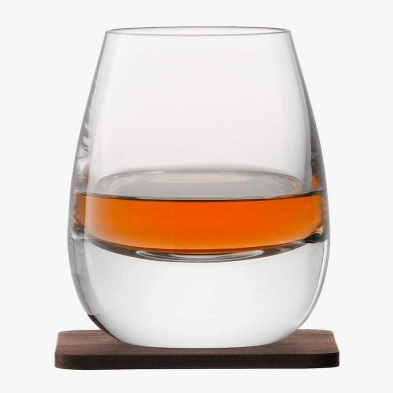 LSA - Whisky Islay - Tumblers with with Walnut Coaster (Set of 2) | 250 mL