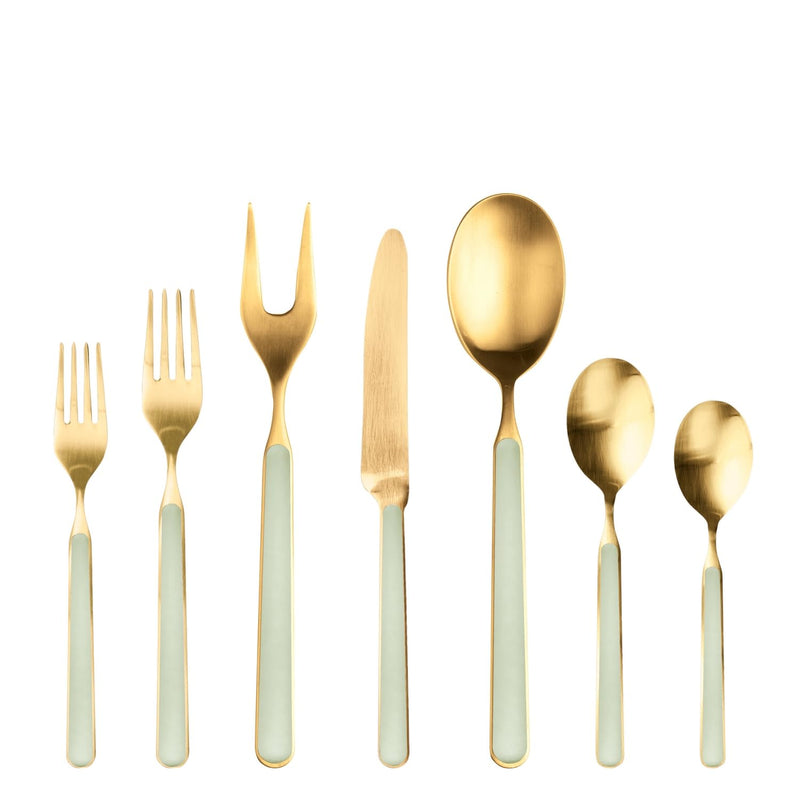 Mepra – Fantasia Ice Gold Sage – 32-Piece Flatware Set
