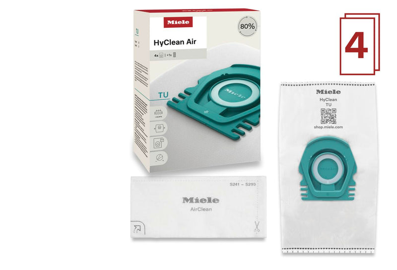 Miele HyClean Air TU Vacuum Bags 12774420, 4 Pack