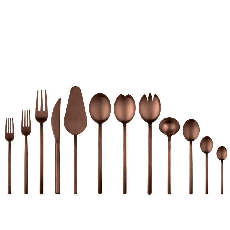 Mepra – Due Ice Bronze – 67-Piece Flatware Set