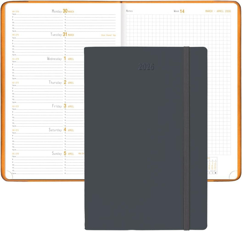 Rhodia - Webplanner 2026: Vertical Grid Agenda