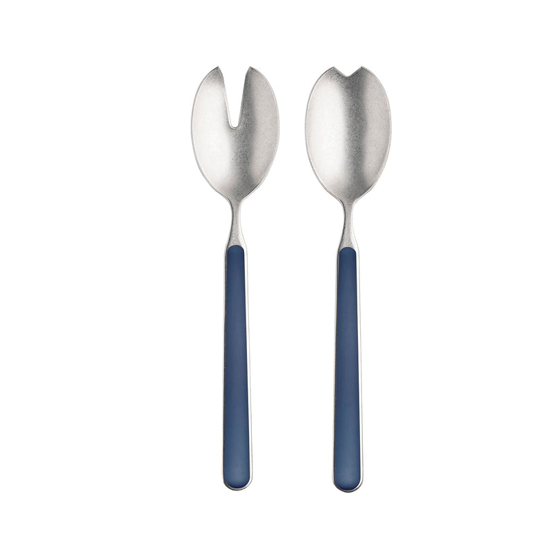 Mepra – Fantasia Pewter Salad Cobalt – 2-Piece Serving Set