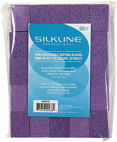 Silkline - Disposable Mini Buffing Block Purple (grit 120) (50-PACK)