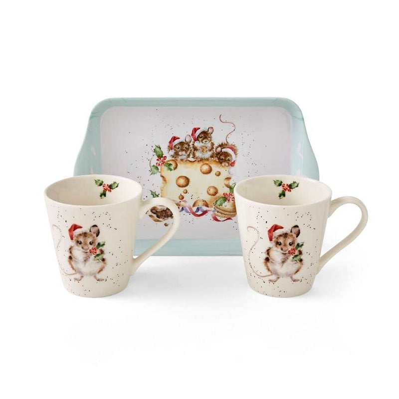 Pimpernel - MUG & TRAY SET (HOLLY JOLLY)