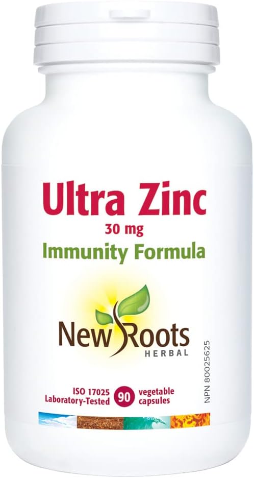 New Roots Herbal - Ultra Zinc 30MG  Immunity Formula - 90 Capsules